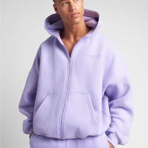 Comfrt Pastel Zip Hoodie in Lavender Size Large